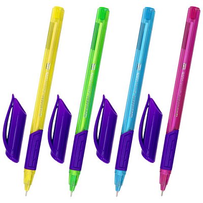 Ручка шариковая масляная с грипом BRAUBERG «Extra Glide GT Color», СИНЯЯ, трехгранная, игольчатый наконечник 0.7 мм, линия 0.5 мм