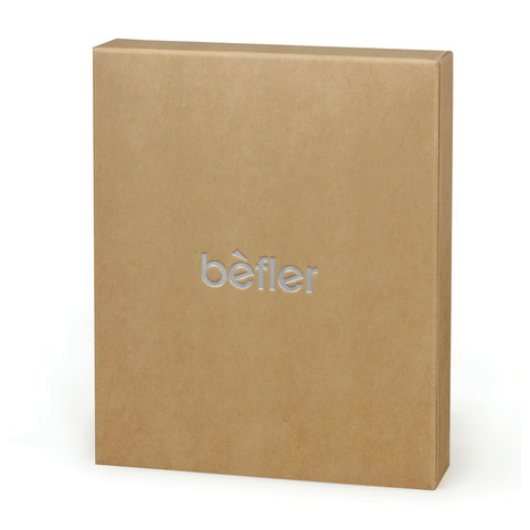 Портмоне мужское BEFLER «Classic», 100×106 мм, натуральная кожа, на кнопке, черное