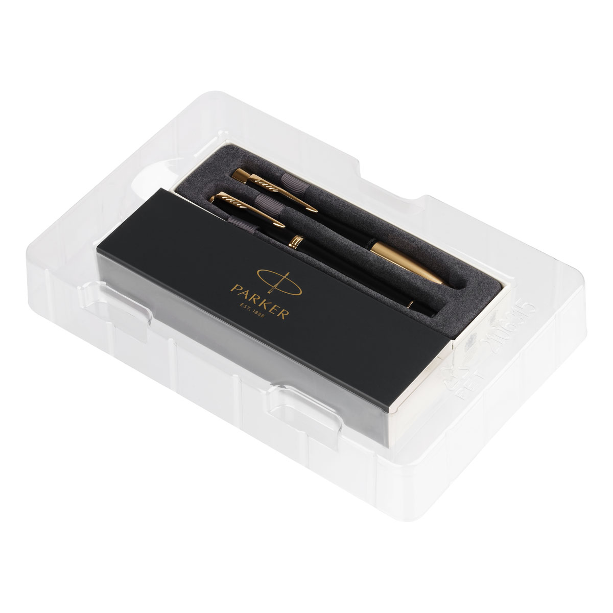 Набор Parker «Urban Duo»: ручка шариковая Urban Black GT, синяя, 1.0мм + перьевая ручка Urban Black GT