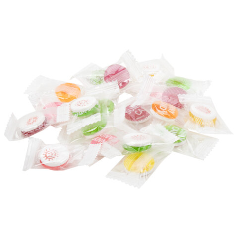 Карамель леденцовая SUNNY CANDYмикс вкусов с аскорбинкойв индивидуальной упаковке1000 г