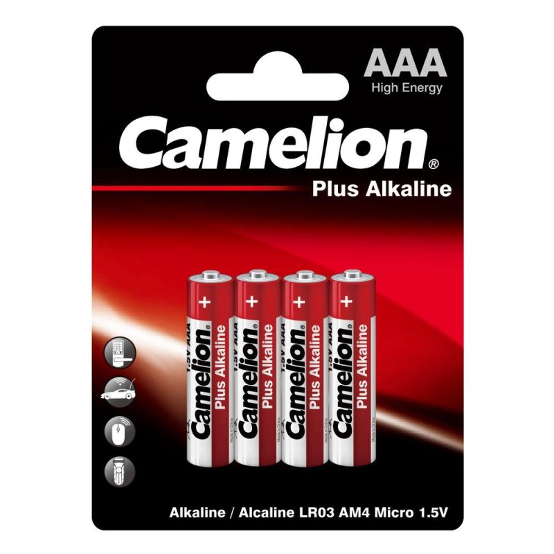 превью Батарейка Camelion AAA/LR 03 Plus Alkaline BL-4 1.5В(4 шт в уп. )