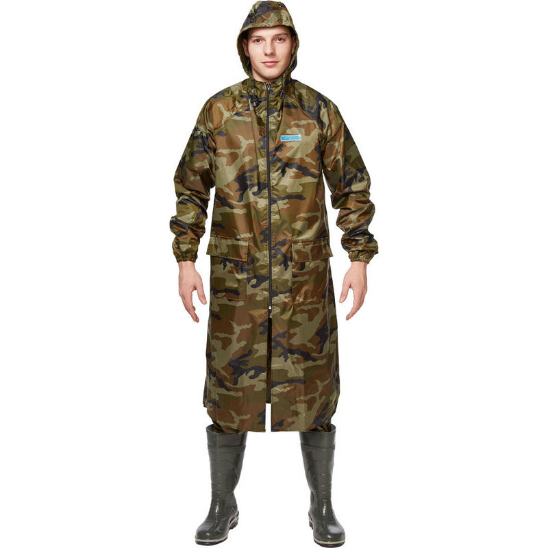 превью Плащ ПВХ Hunter WPL, зеленый, КМФ (размер 60-62, рост 170-176)