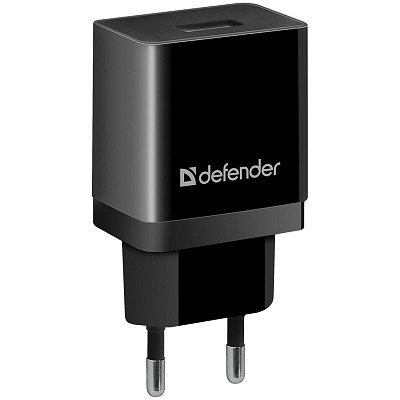 Зарядное устройство сетевое Defender EPA-10, 1хUSB, 2.1А output, пакет, черный