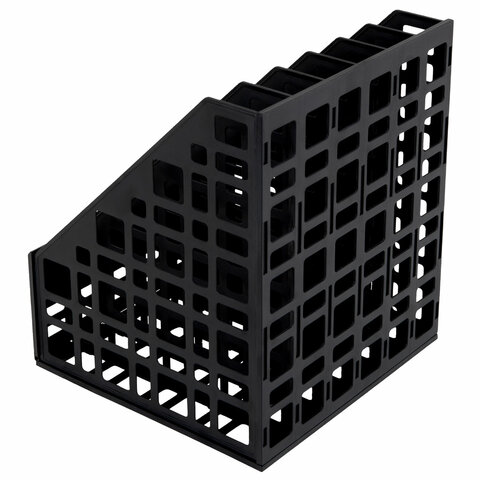 Лоток вертикальный для бумаг BRAUBERG «ULTRA», 240 мм, 6 отделений, сетчатый, сборный, черный