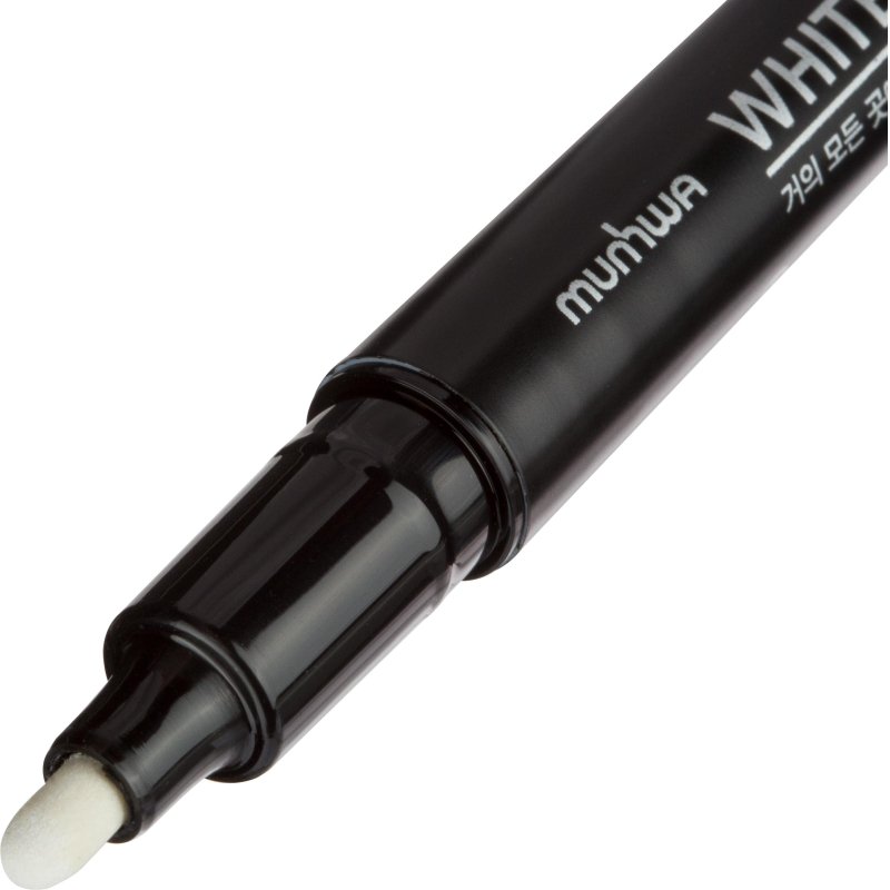 Маркер перманентный MunHwa белый, пулевидный, 3.0мм