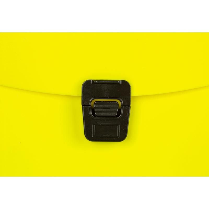 Папка-портфель пластиковая Attache Neon А4 желтая (335×230 мм, 1 отделение)