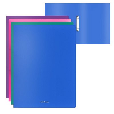 Папка на 2 кольцах Erich Krause «Glance Vivid», 24мм, 500мкм, ассорти
