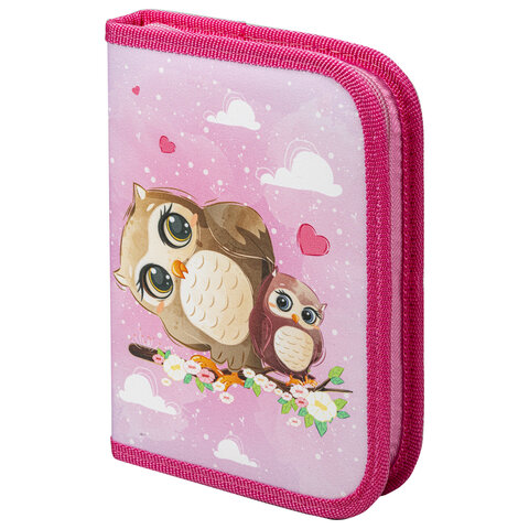 Пенал ПИФАГОР1 отделениеполиэстер19×13 см«Cute owls»271011