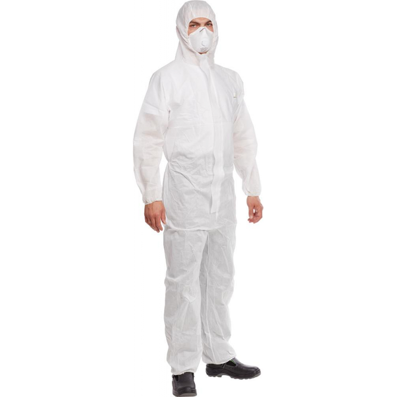Комбинезон одноразовый с капюшоном белый Delta Plus DT215 52-54 (XL) (DT215XG)