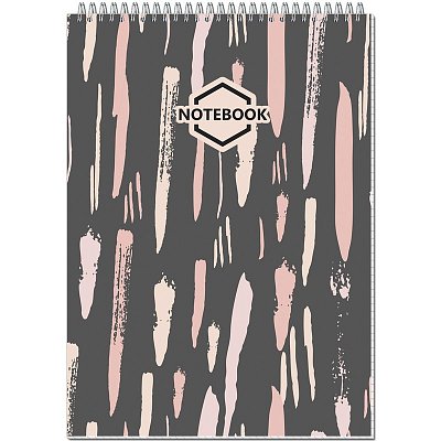 Блокнот Полином Стильный офис A4 80 листов разноцветный в клетку на спирали (203×290 мм)