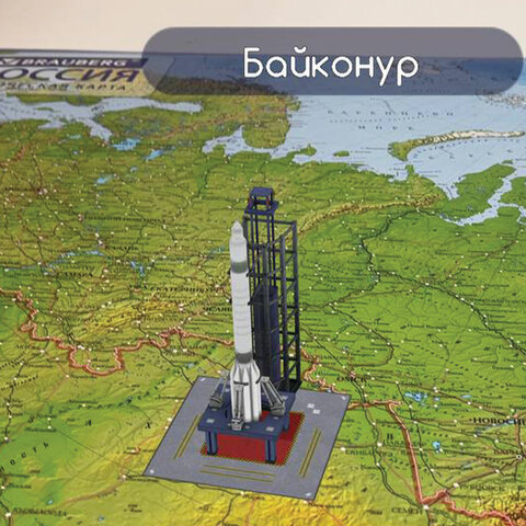 Карта России физическая 116×80 см1:7.5Мс ламинациейинтерактивнаяевроподвесBRAUBERG112393