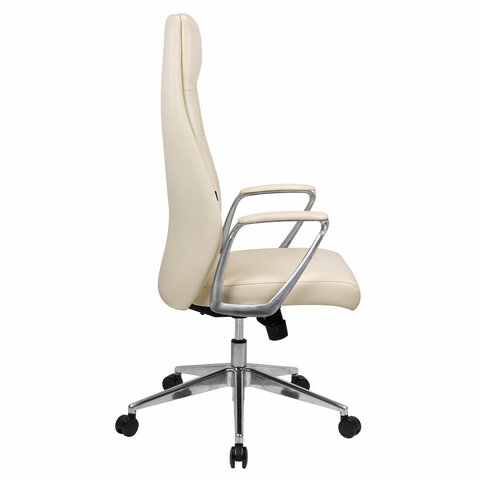 Кресло BRABIX PREMIUM ''Adept EX-752'', синхромеханизм, алюминий, экокожа, бежевое