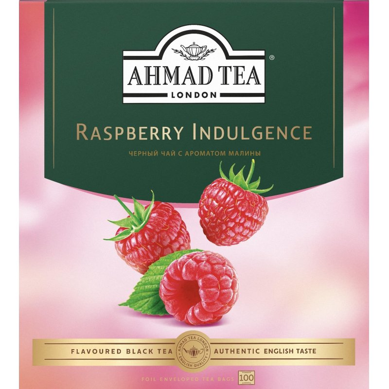 Чай Ahmad Tea Малиновое Лакомство, черный, пакетики в конвертах 100×1.5г/уп