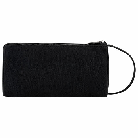 Пенал-косметичка BRAUBERG с ручкой, 1 откидная планка, полиэстер, 22×10×8 см, Black