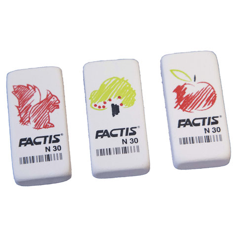 превью Резинка стирательная FACTIS N 30 (Испания), прямоугольная, 50×24×10 мм, синтетический каучук