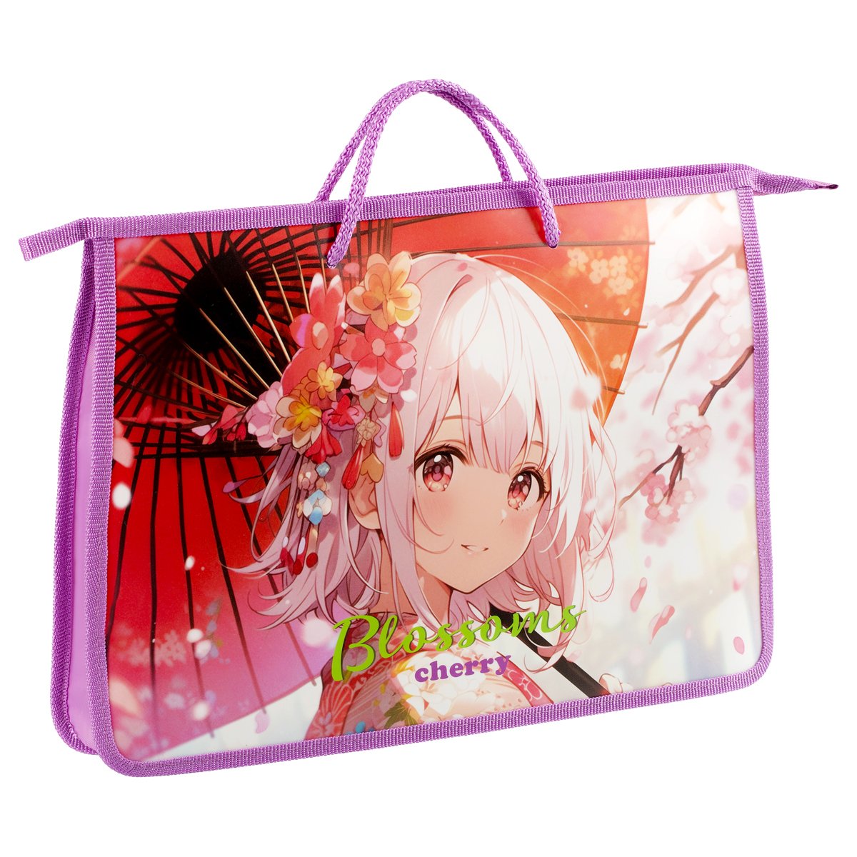 превью Папка с ручками А4 ArtSpace «In blossom», пластик, на молнии, 40мм