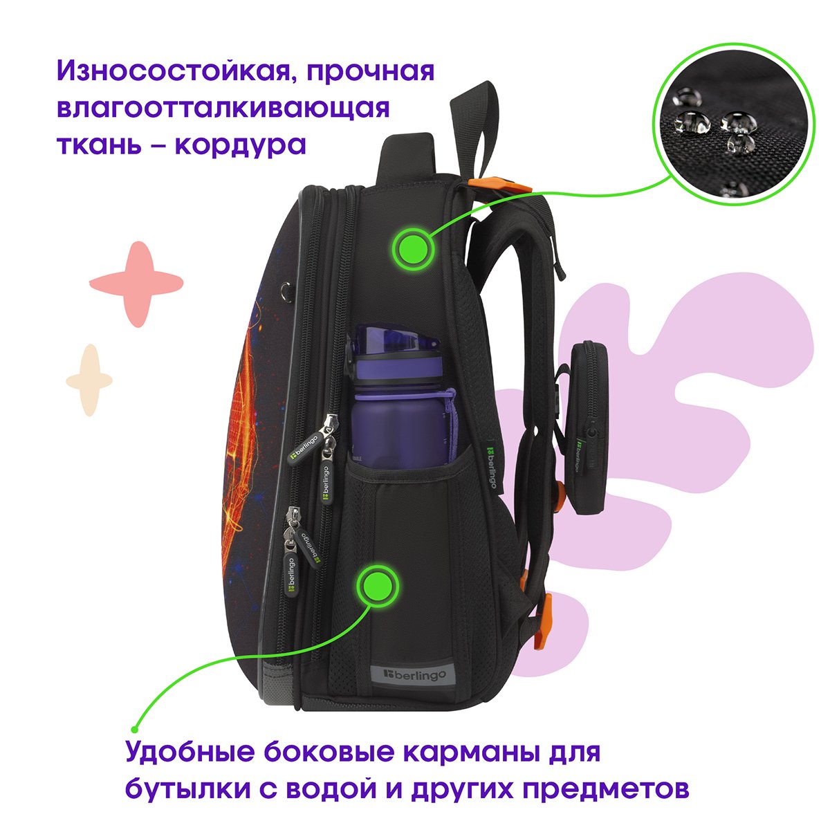 Ранец Berlingo Expert «Football winner» 37×28×16см, 2 отделения, 2 кармана, анатомическая спинка