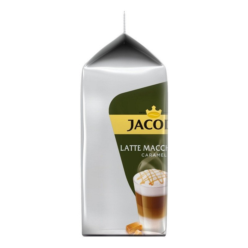 Капсулы для кофемашин TASSIMO JACOBS «Latte Macchiato Caramel», натуральный кофе 8 шт. х 8 г, молочные капсулы 8 шт. х 52 г