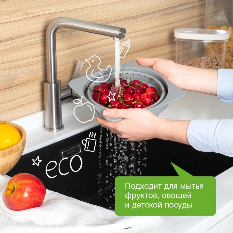 Средство для мытья посуды 5 л SYNERGETIC «Лимон», антибактериальное