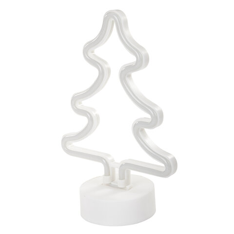 Светильник декоративный неоновый ЗОЛОТАЯ СКАЗКА «Ель», 18.5×26.5×10 см, на батарейках