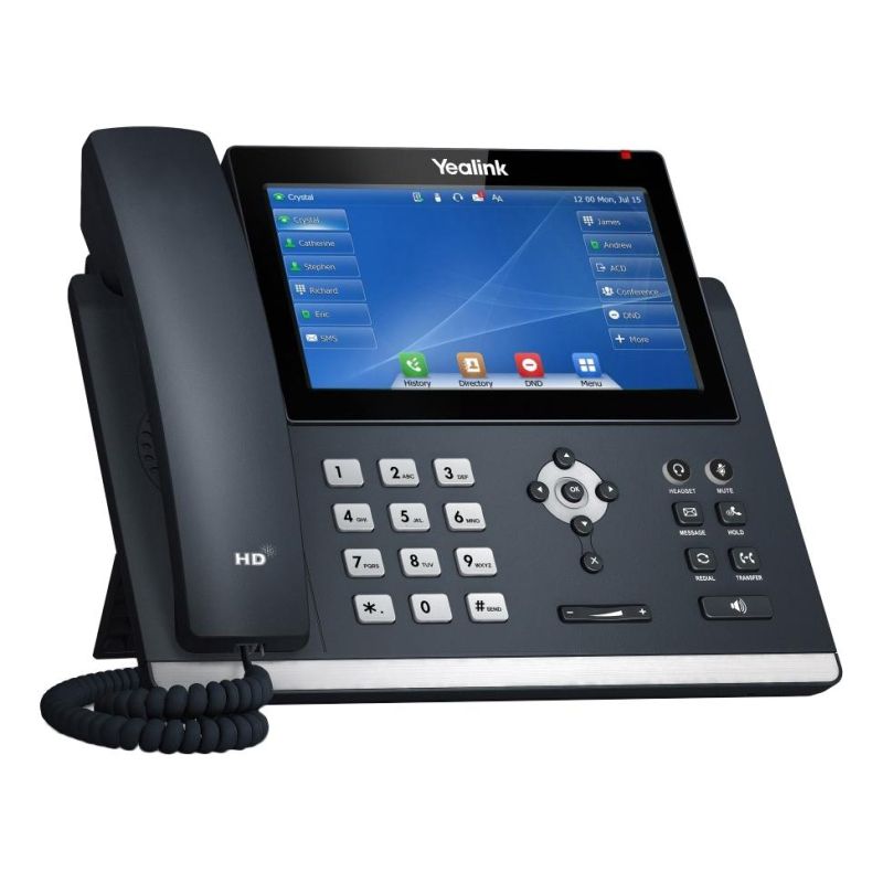 IP-телефон Yealink SIP-T48U, цв экран, 2 USB, 16 аккаун., PoE, GigE, без БП