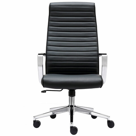 Кресло BRABIX PREMIUM ''Solo EX-730'', алюминий, хром, экокожа, черное