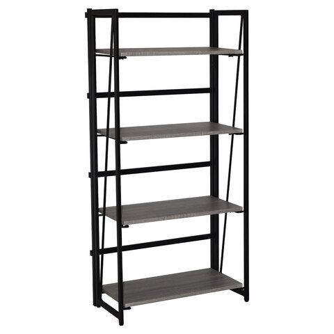 Стеллаж на металлокаркасе BRABIX «LOFT SH-001»600×300х1250 ммскладнойцвет дуб антик641229
