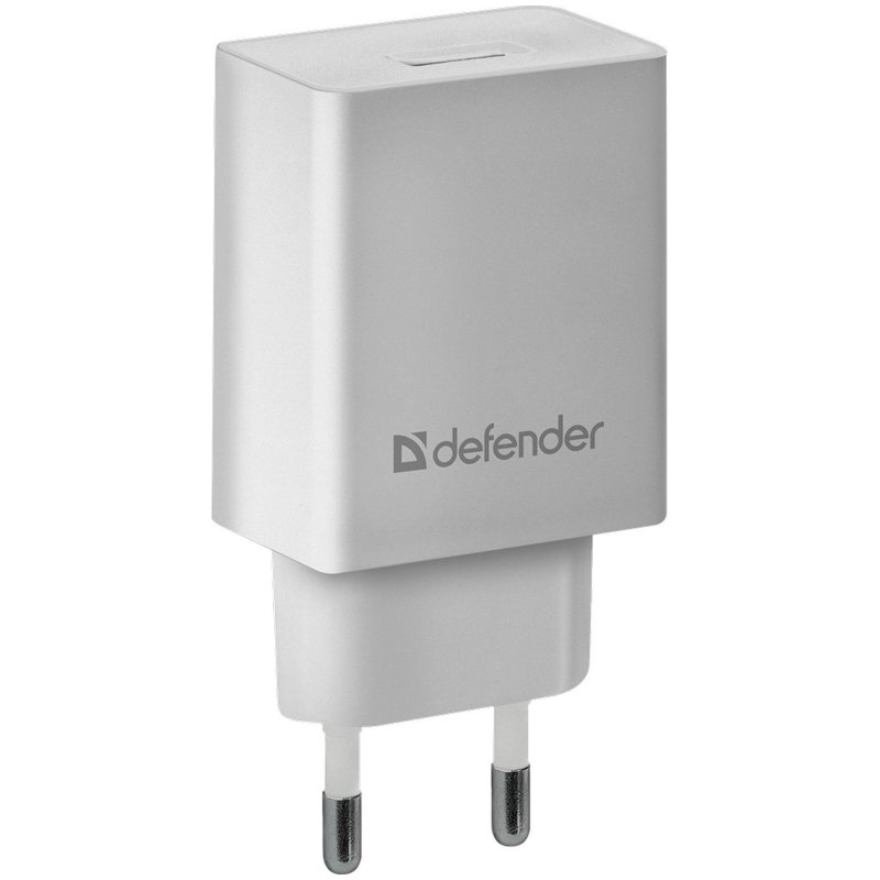 превью Зарядное устройство сетевое Defender EPA-10, 1хUSB, 2.1А output, пакет, белый