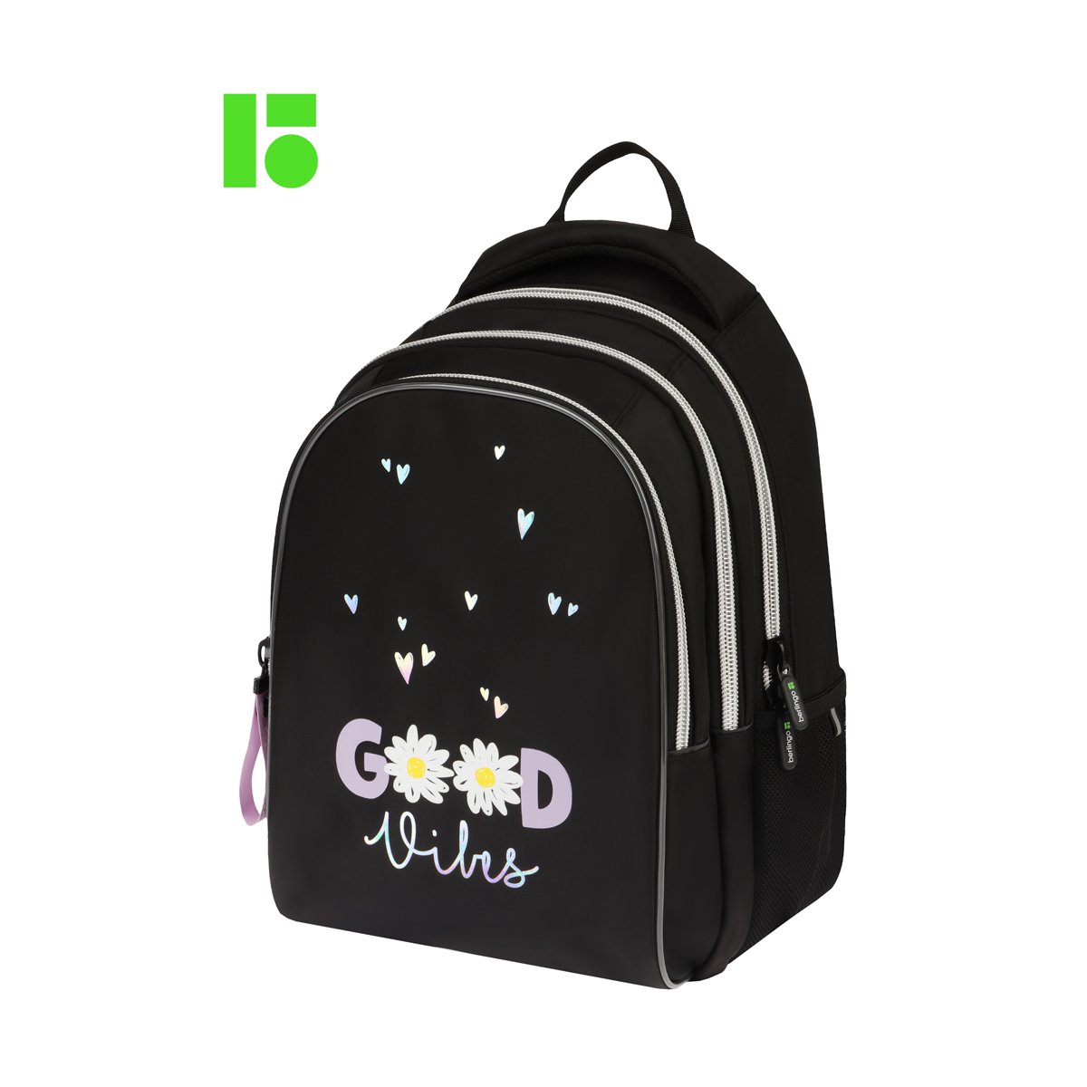 Рюкзак Berlingo inStyle «Good vibes» 41×27×20 см, 3 отделения, 2 кармана, эргономичная спинка