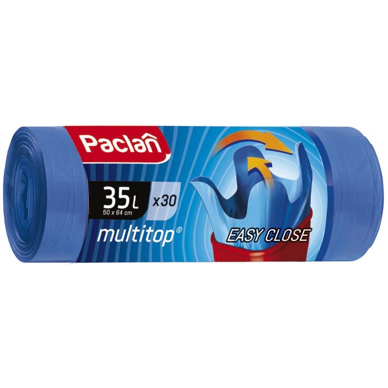 Мешки для мусора Paclan MULTI-TOP (35л 30шт с завязками 15мкм ВД)