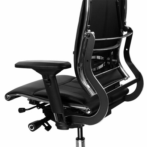 Кресло МЕТТА «YOGA» Y 2DM B2-10D2D-спинка3D-подголовник4D-подлокотникиэкокожачерное