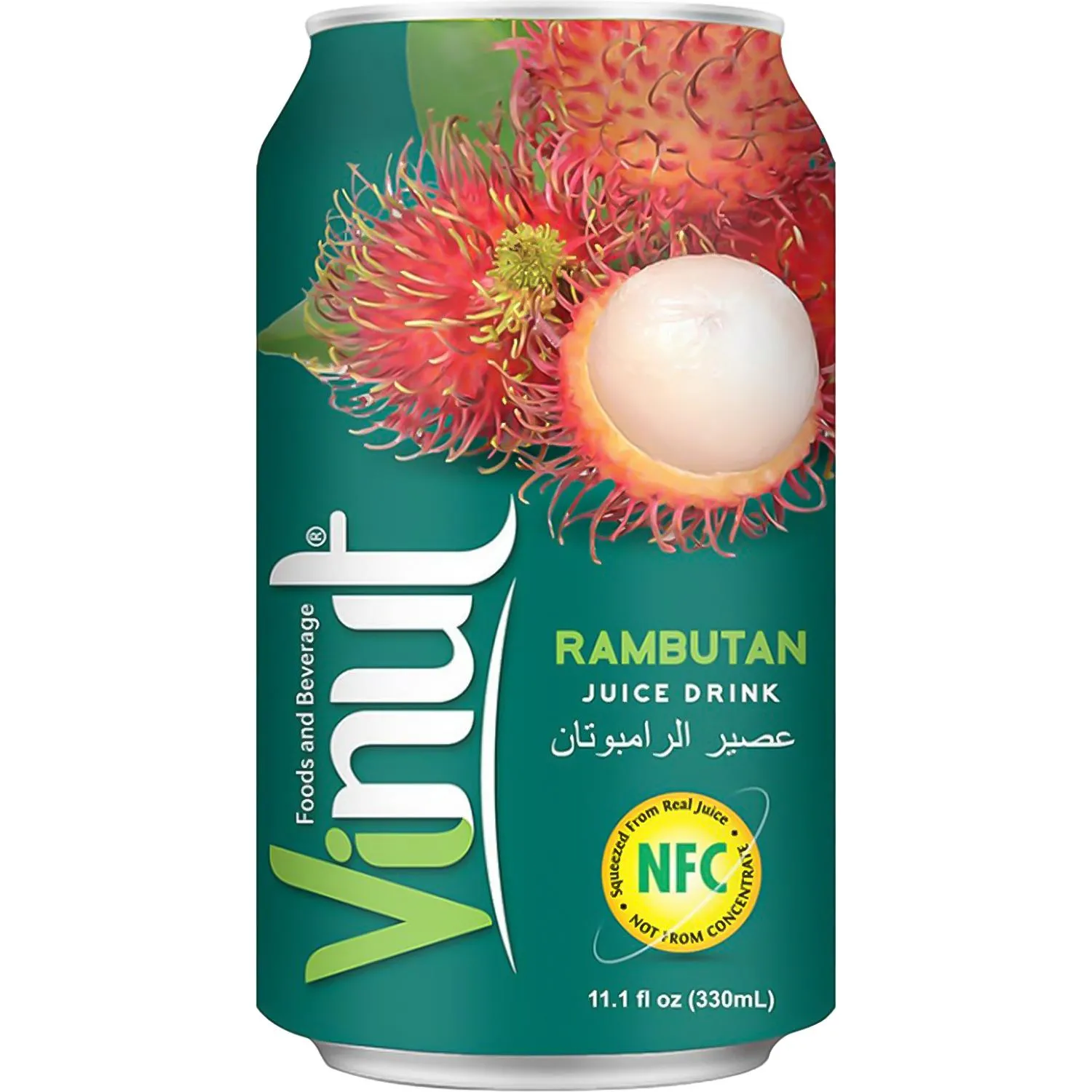 превью Напиток Vinut Rambutan Juice, сокосодержащий, негаз ж/б 0.33л