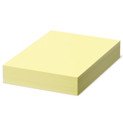 Бумага цветная BRAUBERG, А4, 80 г/м2, 500 л., пастель, желтая, для офисной техники, х