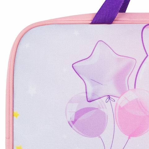 Папка на молнии с ручками BRAUBERG KIDS А4, 1 отделение, полиэстер, 80 мм, Dreamy clouds