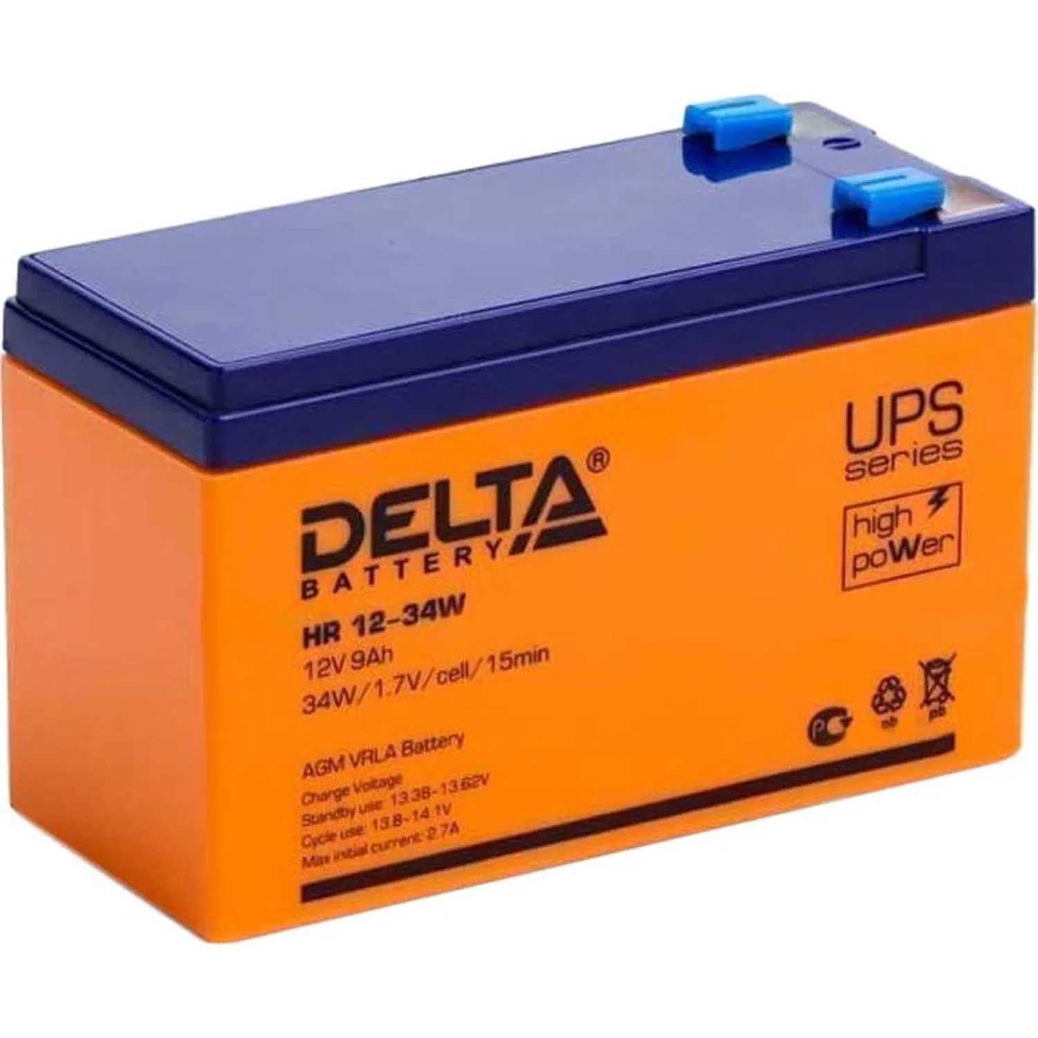 превью Батарея для ИБП Delta HR 12-34W 12 В 9 Ач