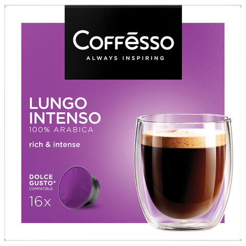 Кофе в капсулах COFFESSO «Lungo Intenso» для кофемашин Dolce Gusto, 16 порций