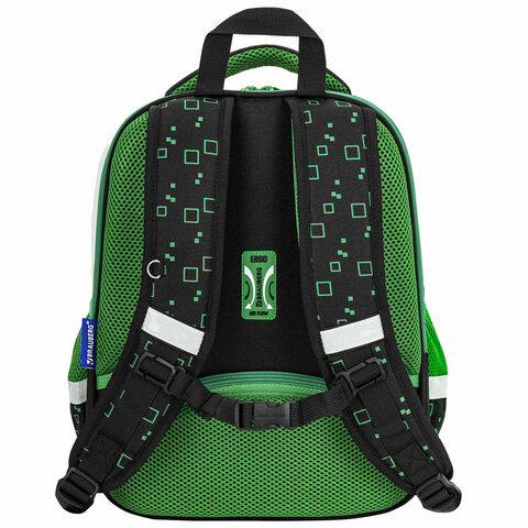 Ранец BRAUBERG FIT, 2 отделения, «Night warrior», 38×27х14 см