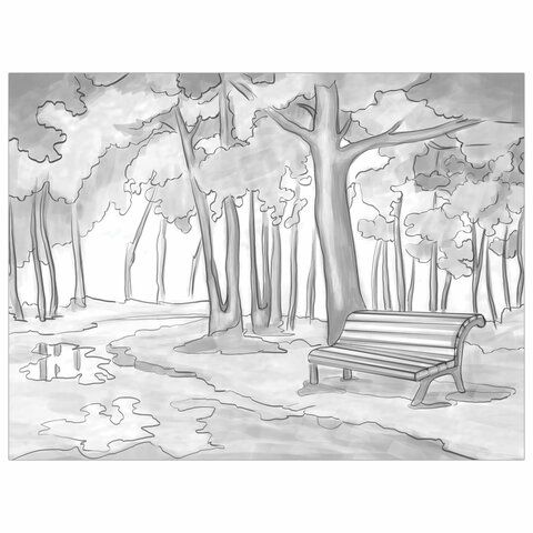 Холст на картоне с контуром BRAUBERG ART «CLASSIC» «ОСЕНЬ», 30×40 см, грунтованный, хлопок, 191546