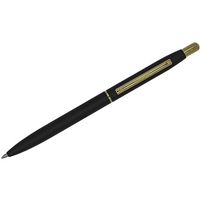 Ручка шариковая Luxor «Sterling» синяя, 1.0мм, корпус черный/золото, кнопочный механизм