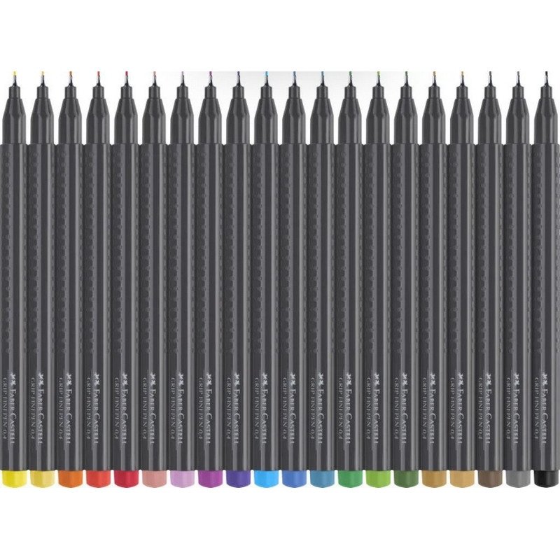 Набор капиллярных ручек Faber-Castell Grip Finepen 20 цветов