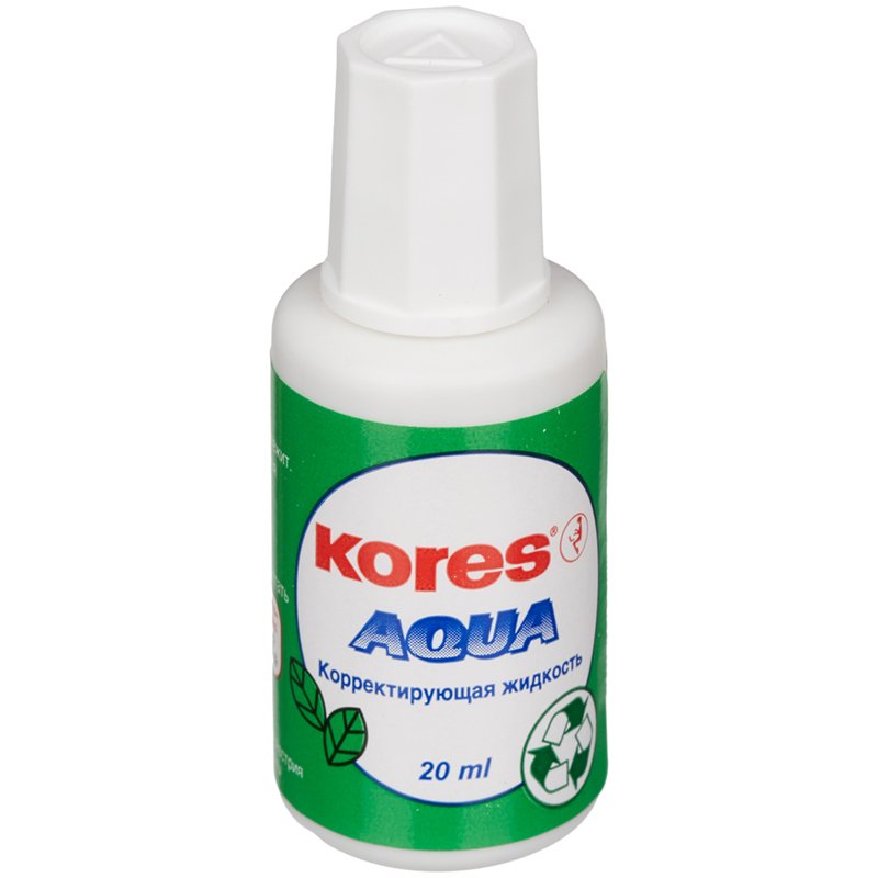 Корректирующая жидкость (штрих) Kores Aqua водная 20 мл
