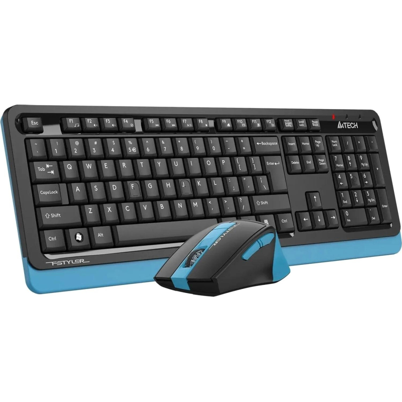 Набор клавиатура+мышь A4Tech Fstyler FG1035 NAVY BLUE USB беспров. чер/син