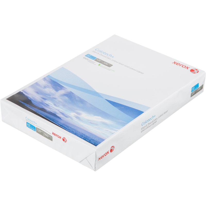 превью Бумага для цв. лазер. печ. Xerox Colotech + ( A3, 120 г/кв. м, 500)
