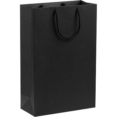 Пакет подарочный бумажный Porta, средний, черный, 23×35х10см,15837.30