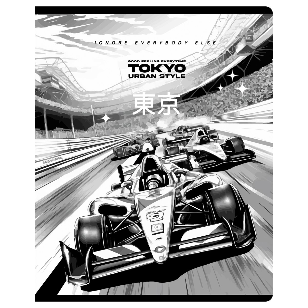 Тетрадь 96л., А5, клетка BG «Аниме. Tokyo», эконом
