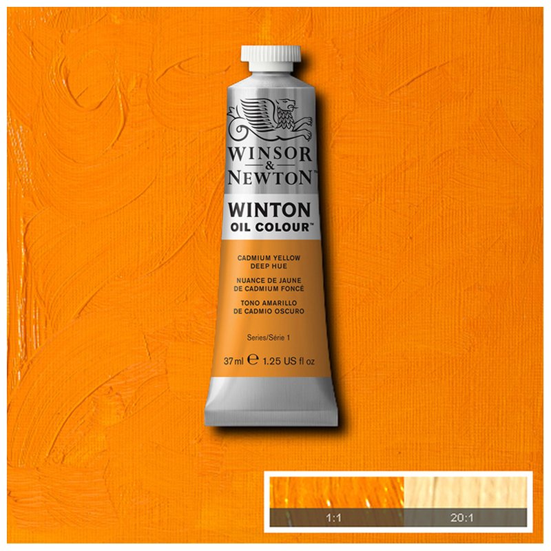 Краска масляная художественная Winsor&Newton «Winton», 37мл, туба, насыщенно-желтый кадмий