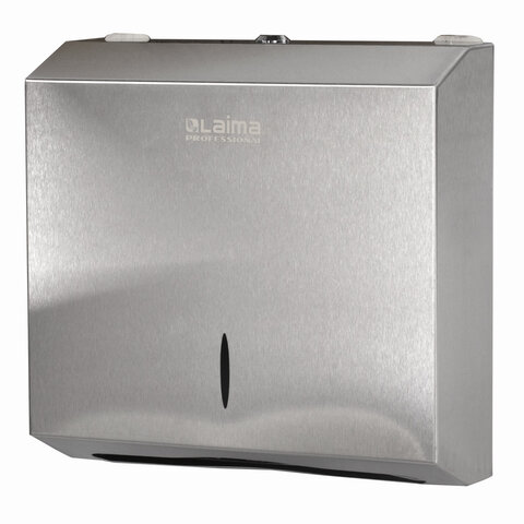 превью Диспенсер для полотенец LAIMA PROFESSIONAL INOX, (Система H2) Interfold, нержавеющая сталь, матовый, 605694