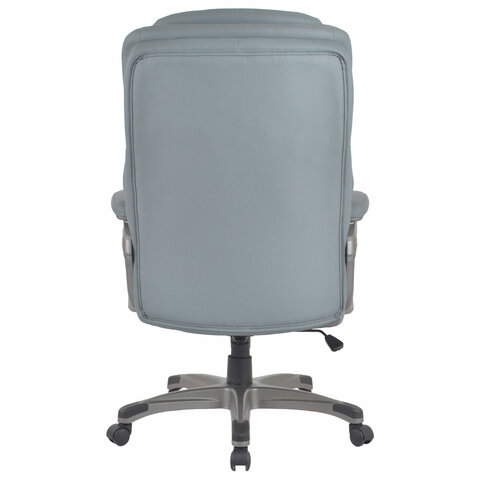 Кресло BRABIX PREMIUM «Regal EX-557», НАГРУЗКА до 150 кг, пружинный блок, экокожа, серое