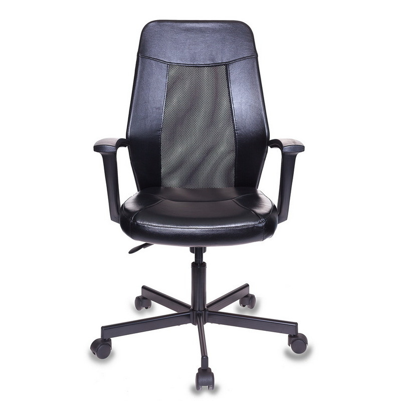 Кресло офисное Easy Chair 225 черное (искусственная кожа/сетка/металл)