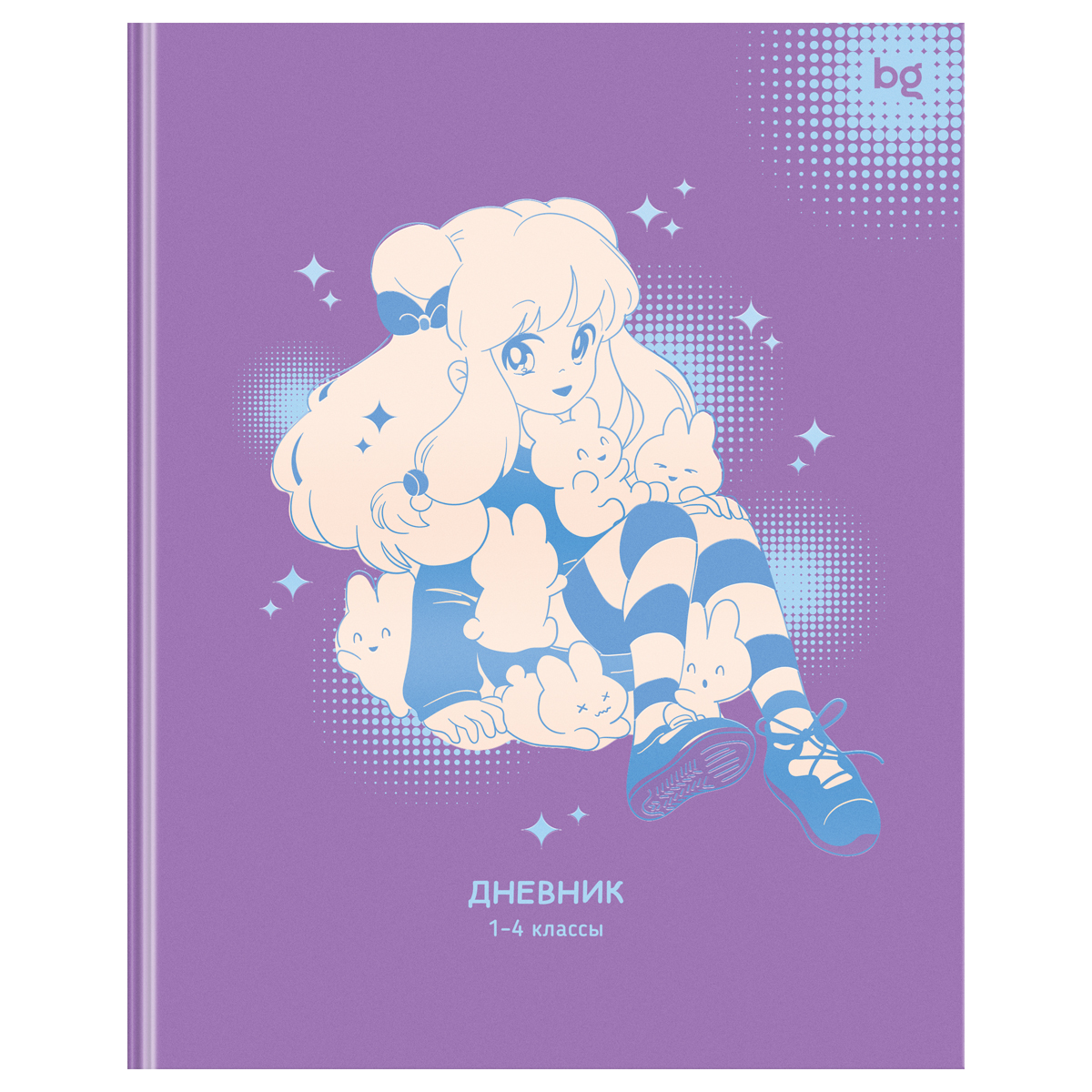 превью Дневник 1-4 кл. 48л. (ЛАЙТ) BG «Anime girl», матовая ламинация, выб. лак